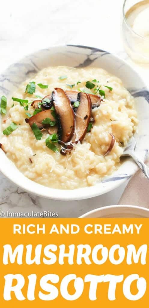 Mushroom Risotto - Immaculate Bites