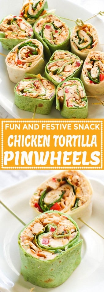 Chicken Tortilla Pinwheels - Immaculate Bites