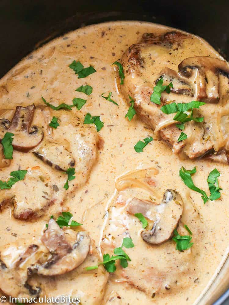 Slow Cooker Pork Chops Immaculate Bites