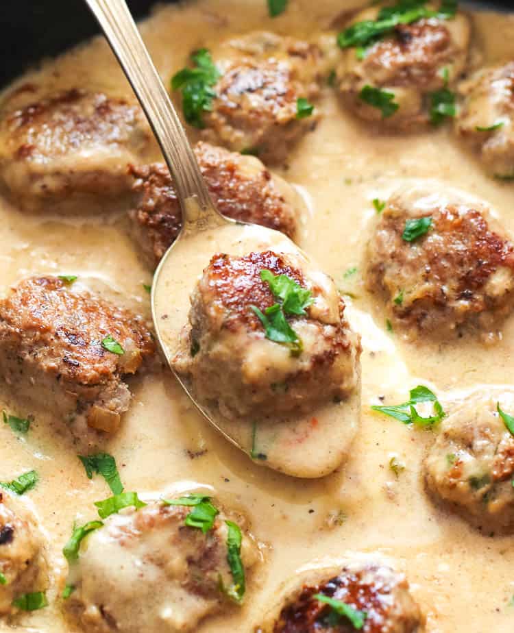 Swedish Meatballs in Sauce (Plus VIDEO) - Immaculate Bites