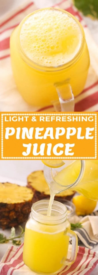 Homemade Pineapple Juice - Immaculate Bites