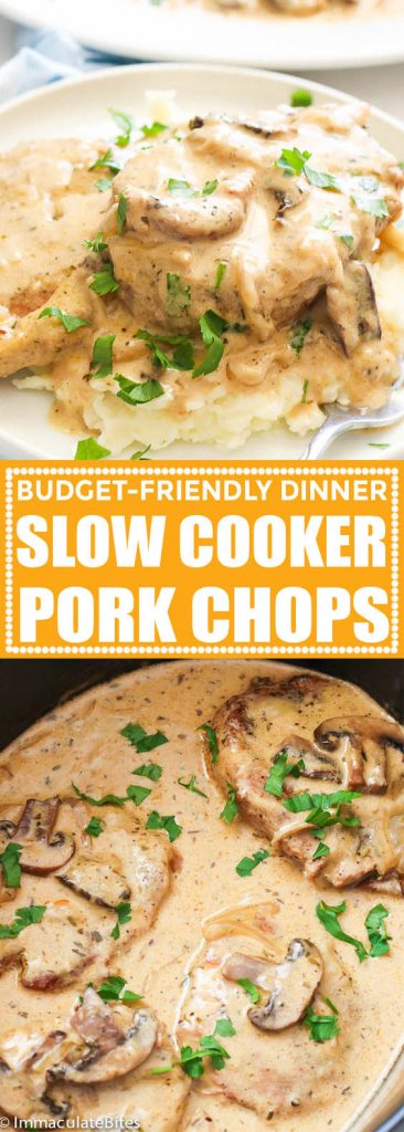 Slow Cooker Pork Chops - Immaculate Bites