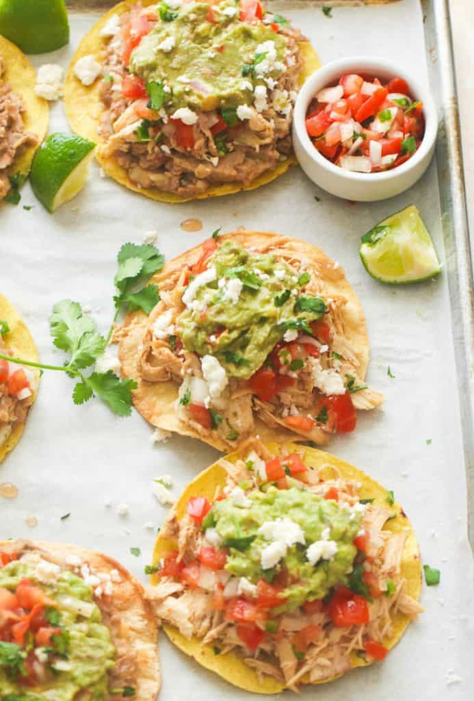 Chicken Tostadas Recipe - Immaculate Bites Appetizer Recipes