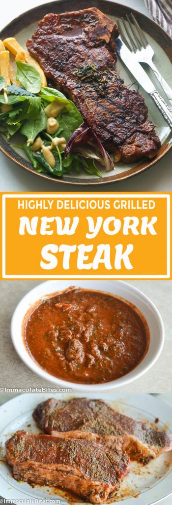 Spicy Grilled New York Steak - Immaculate Bites