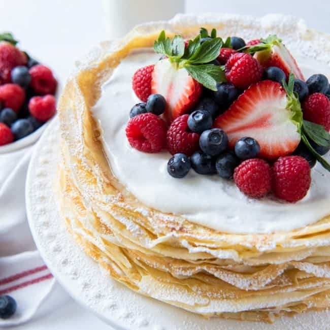 The BEST Crepe Cake Recipe (Made In Just 25 Minutes)