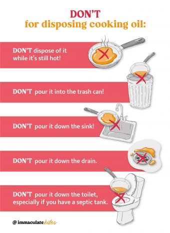 How to Dispose of Cooking Oil - Immaculate Bites