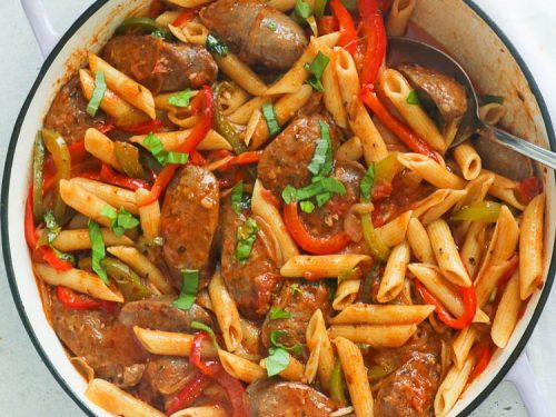 Angel Hair Pasta with Italian Sausage and Herbs