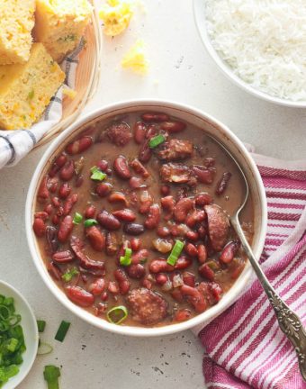 Instant Pot Red Beans and Rice (Plus VIDEO) - Immaculate Bites