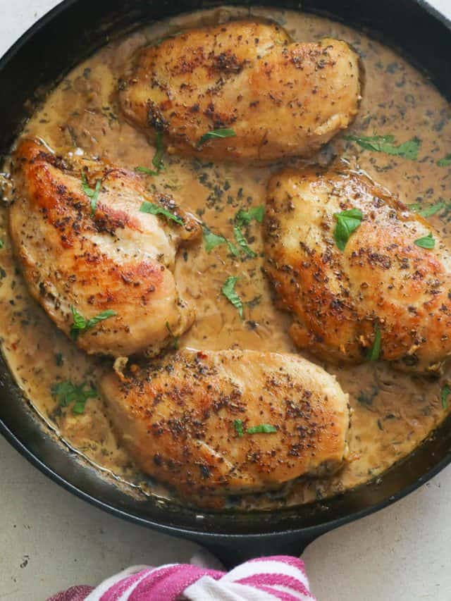 Creamy Balsamic Chicken (Plus VIDEO) - Immaculate Bites