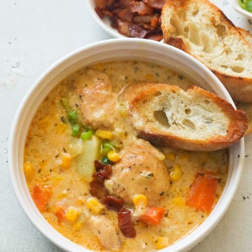 Chicken Corn Chowder (Plus VIDEO) - Immaculate Bites