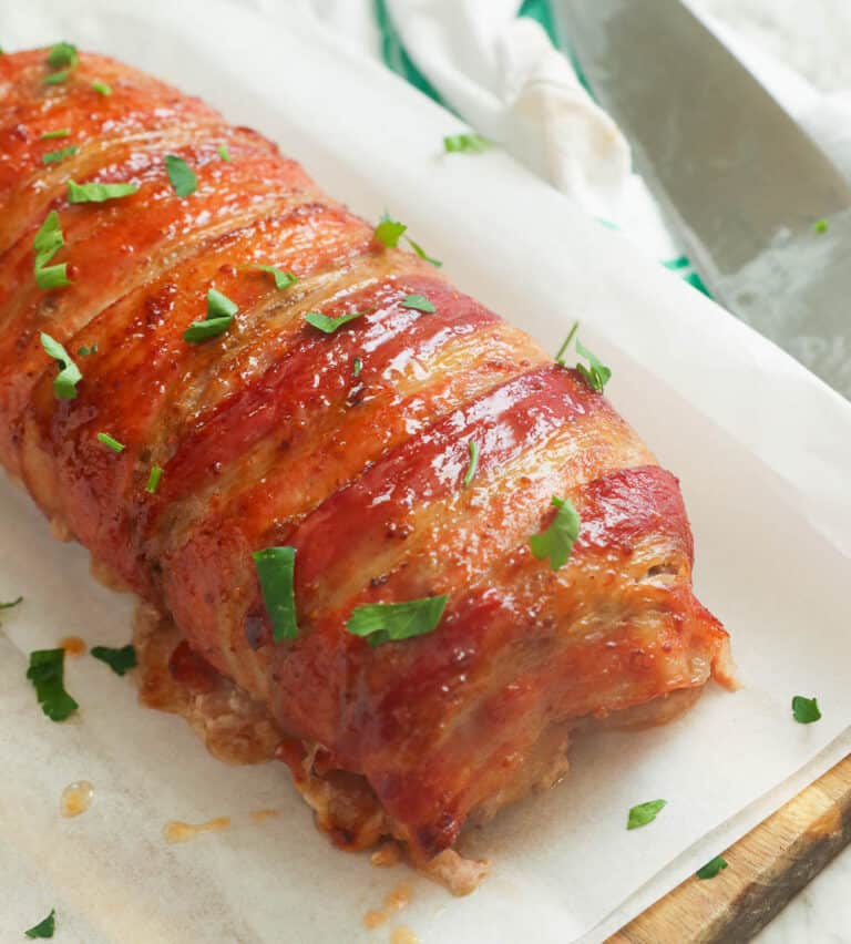 Bacon-Wrapped Meatloaf - Immaculate Bites