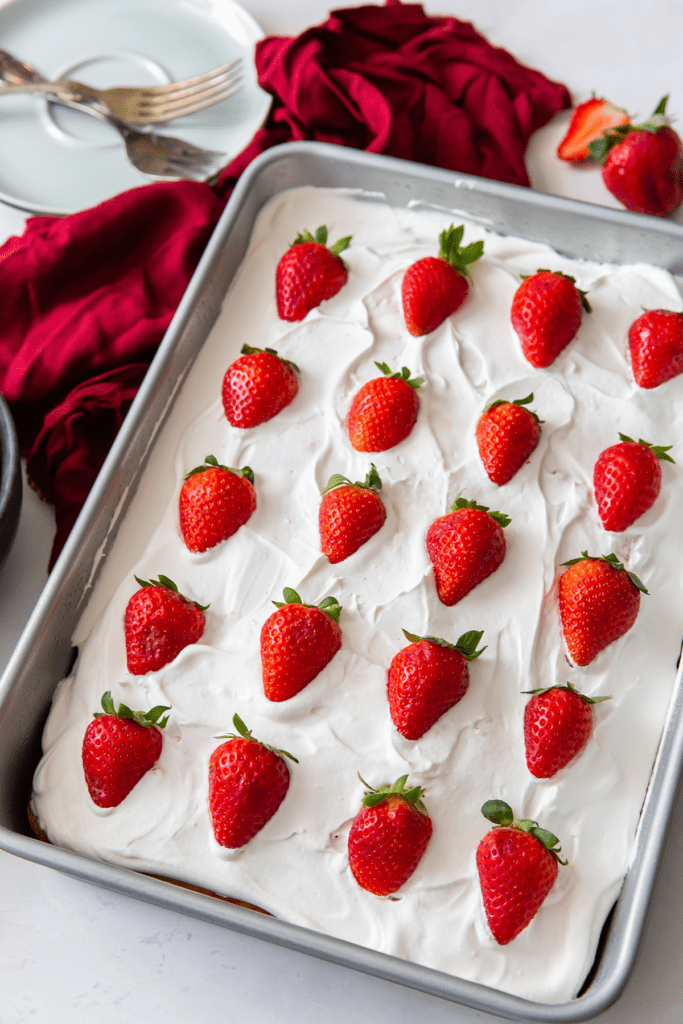 Strawberry Poke Cake - Immaculate Bites