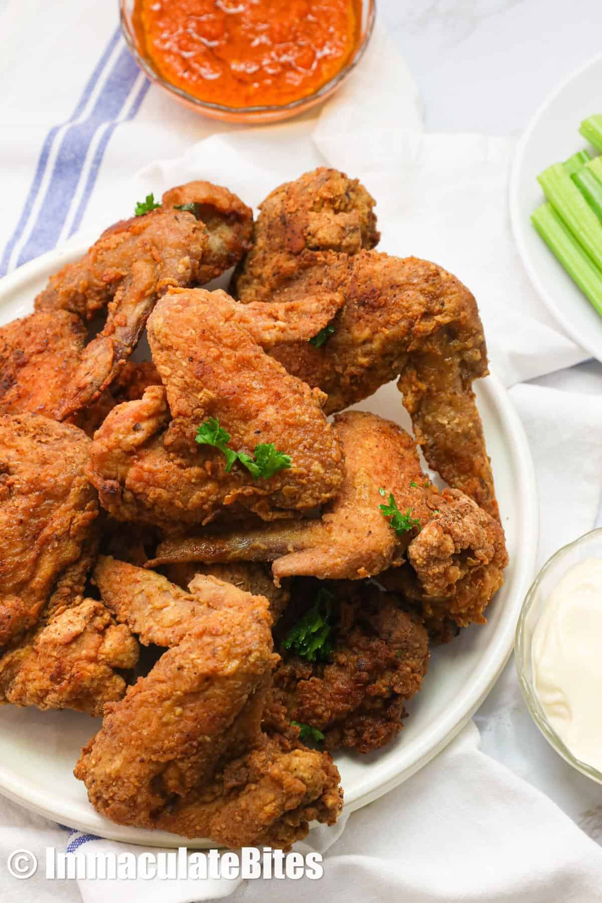Fried Chicken Wings - Immaculate Bites