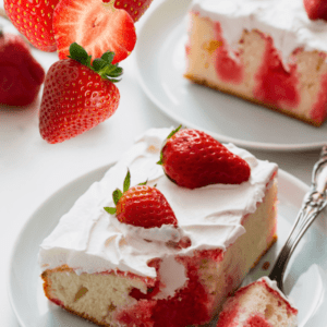 Colorful and Fun Strawberry Poke Cake Recipe for a Fresh Dessert Option