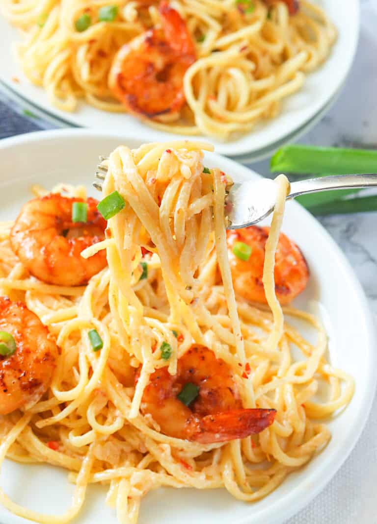 Bang Bang Shrimp Pasta - Immaculate Bites