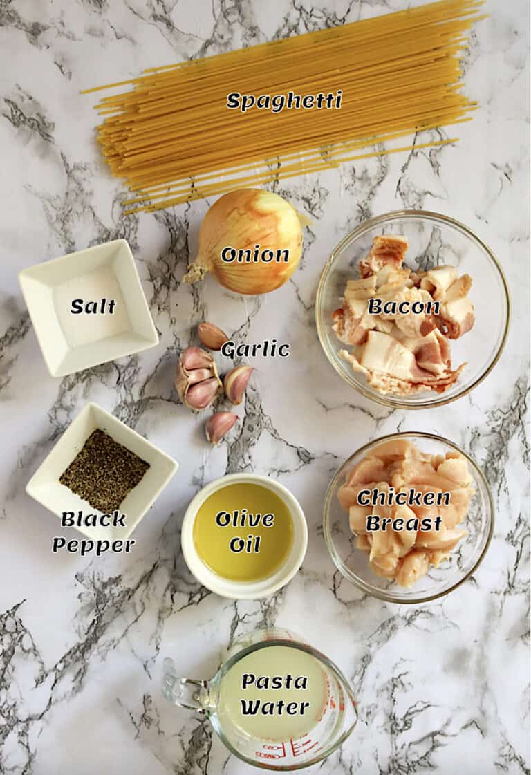 ingredients of chicken carbonara