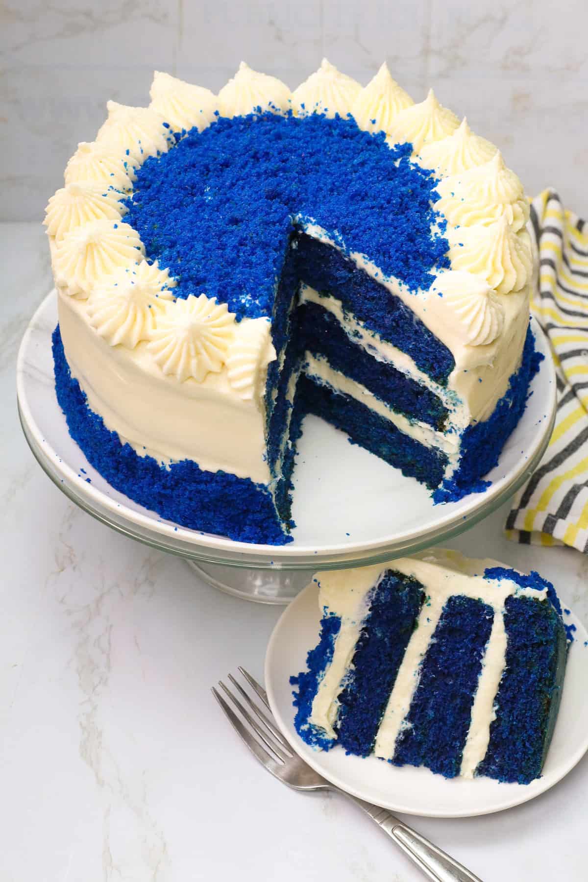 Blue Velvet Cake - Immaculate Bites