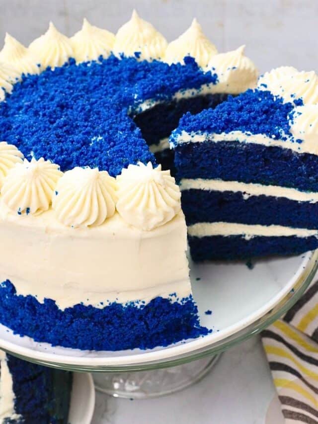 Blue Velvet Cake Recipe with Cream Cheese Frosting - Immaculate Bites