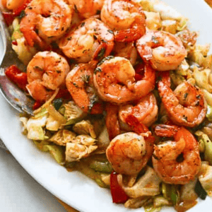 Jamaican Cabbage and Shrimp Stir-Fry