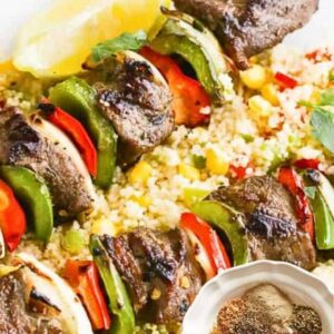 Grilled Shish Kabob with Whole Wheat Couscous (1)