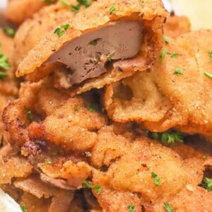 Breaking open a fried chicken liver for an insider's view