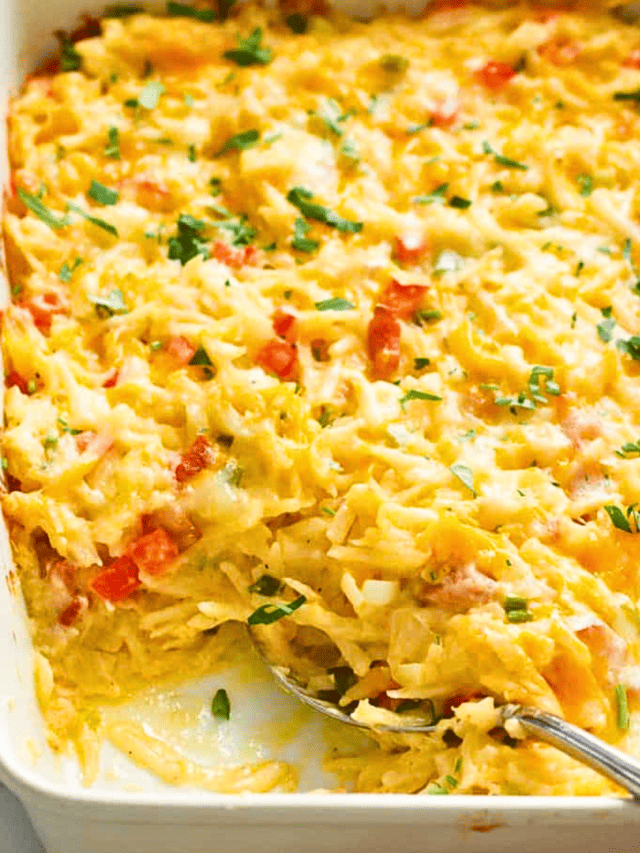 Cheesy Bacon Hashbrown Casserole Easy Breakfast Delight Immaculate Bites