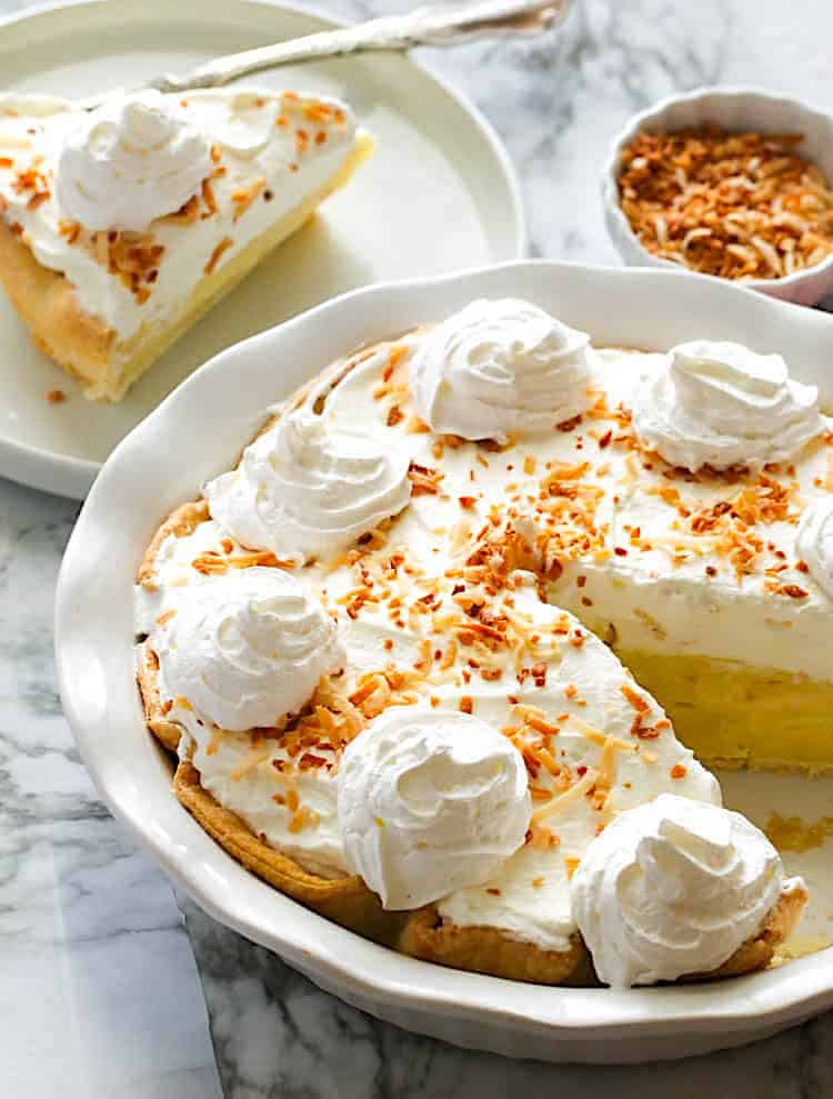 Serving up a slice of insanely good coconut cream pie