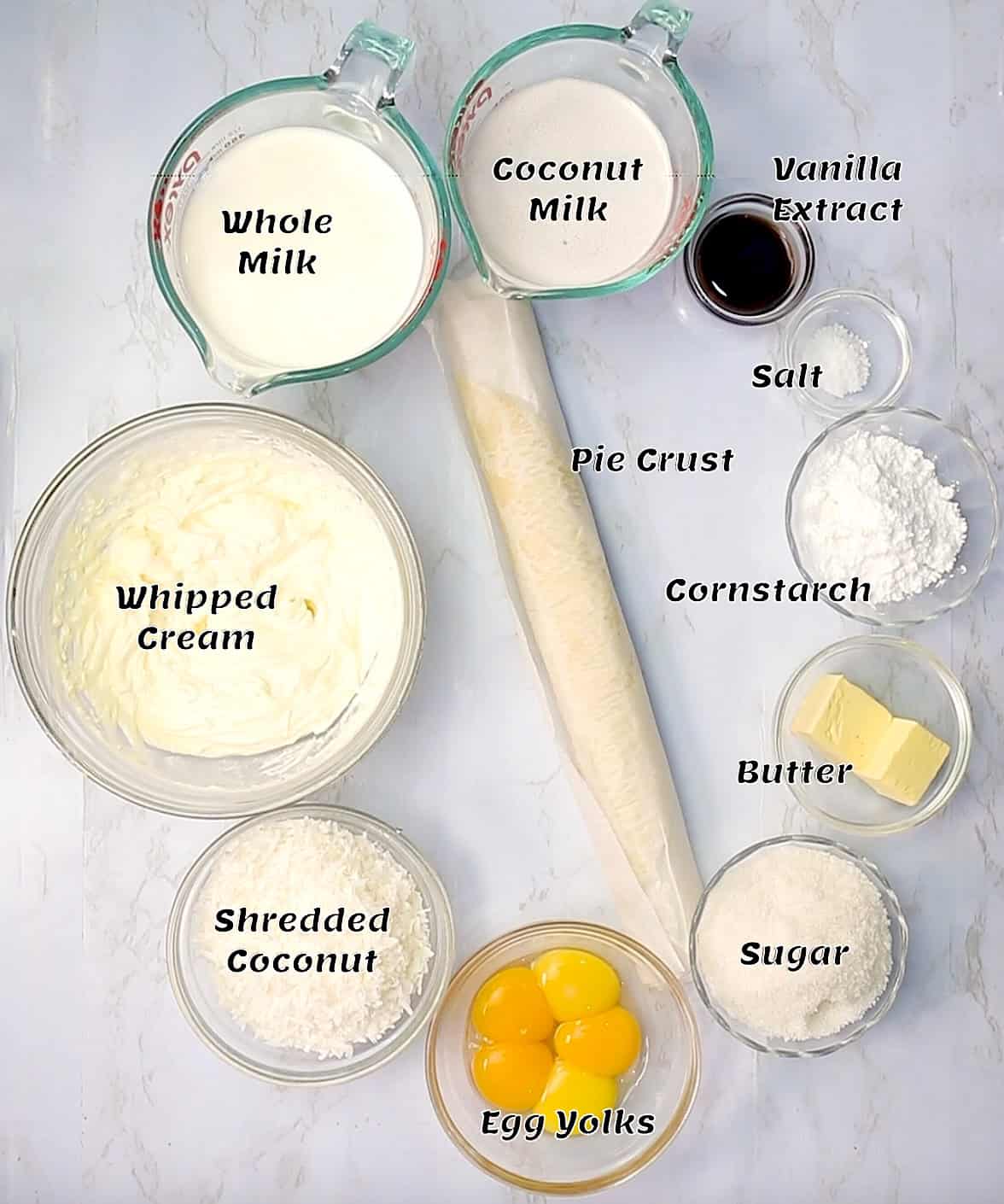 What you need to make coconut cream pie