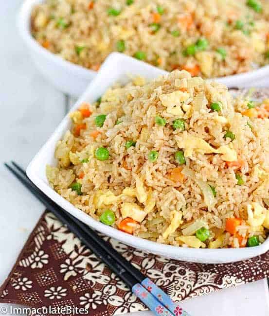 Serving up an insanely delicious bowl of coconut fried rice