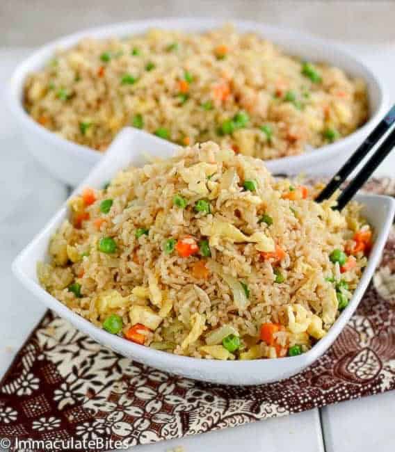 Freshly made coconut fried rice for pure comfort food