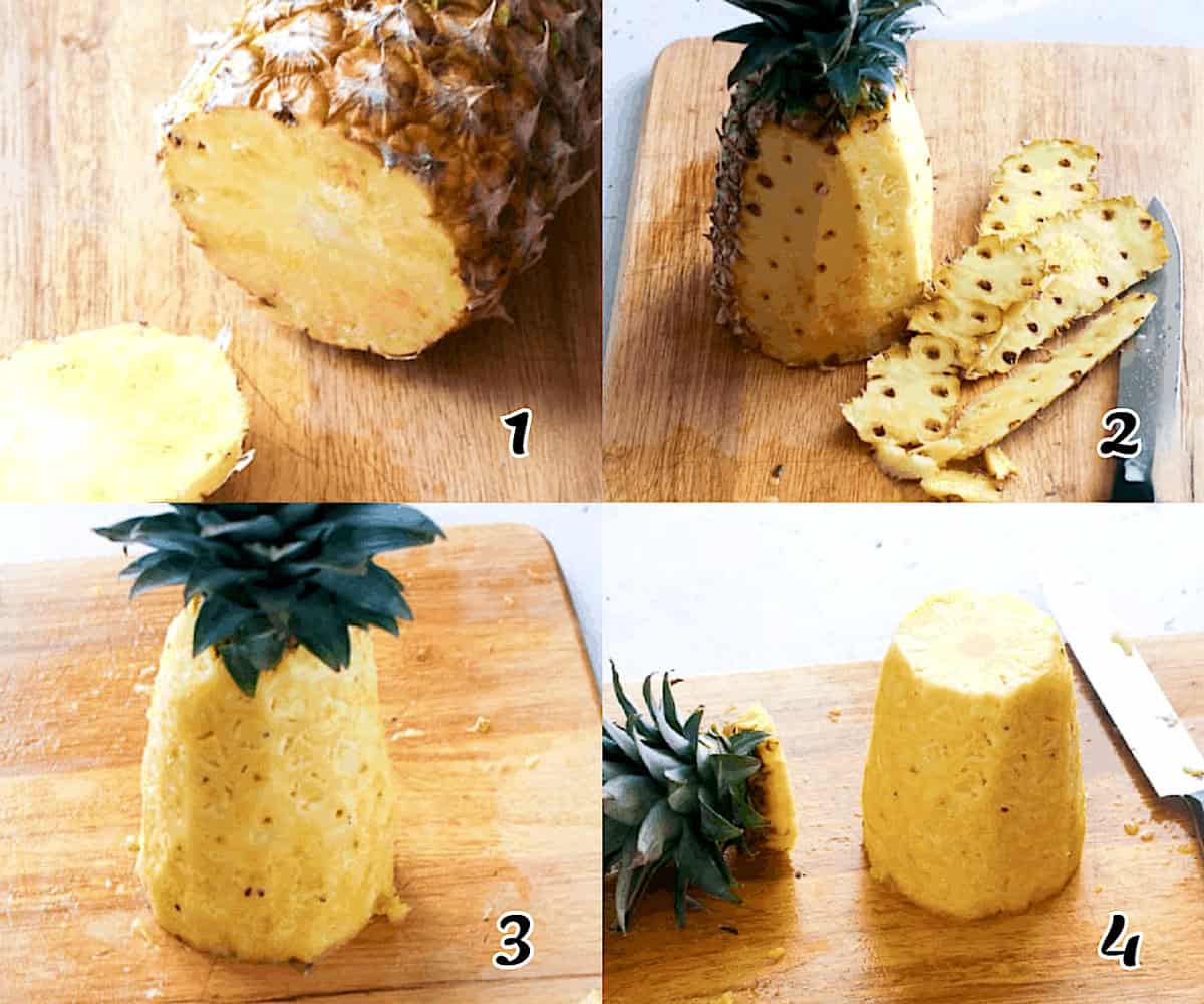 Peel and chop the pineapple