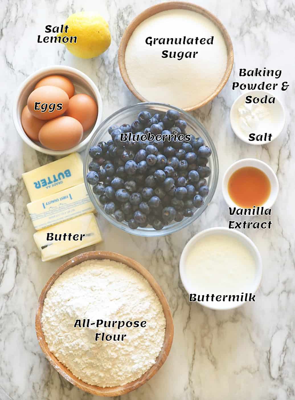 Blueberry Bundt Cake Ingredients