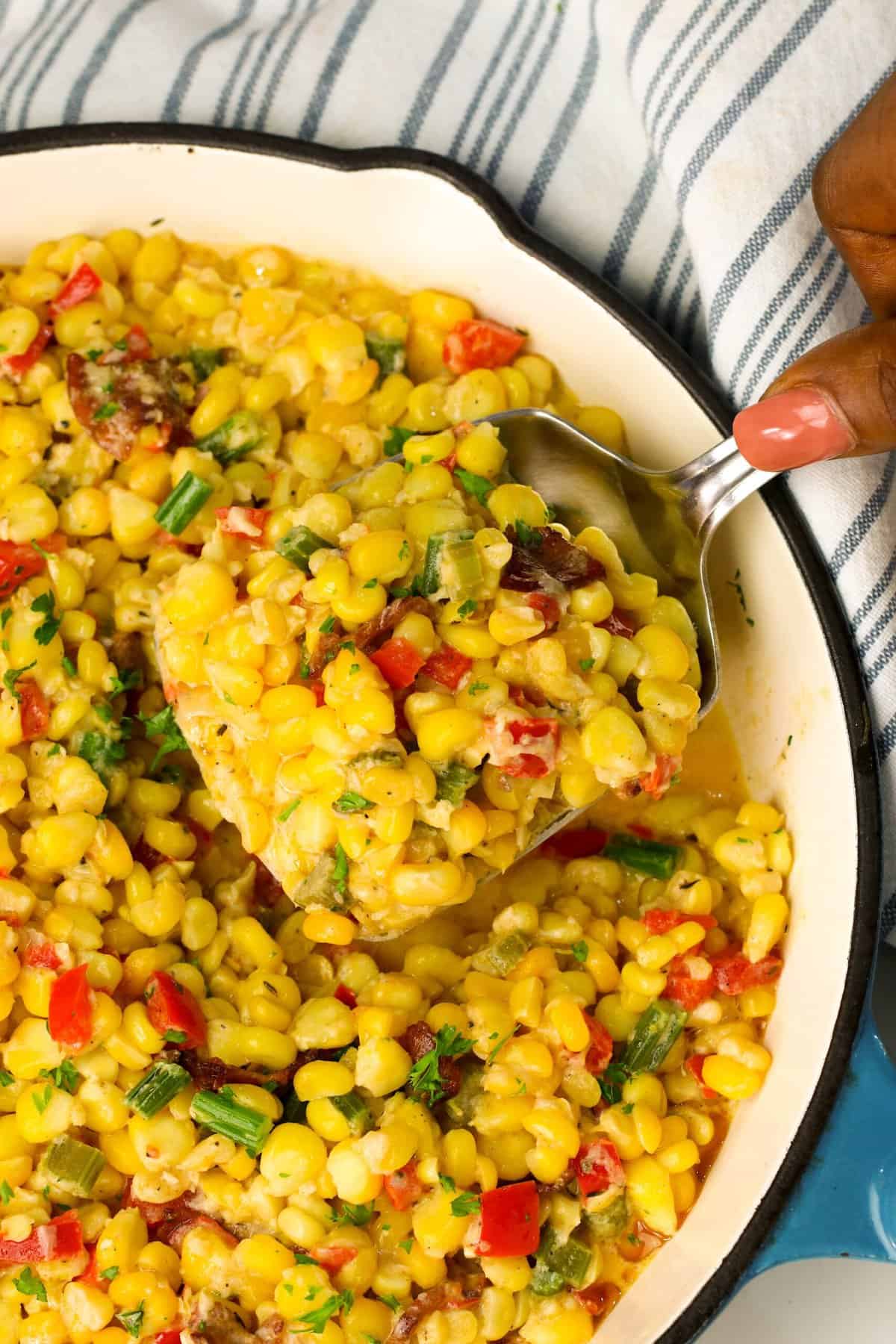 Serving up delicious and healthy corn maque choux