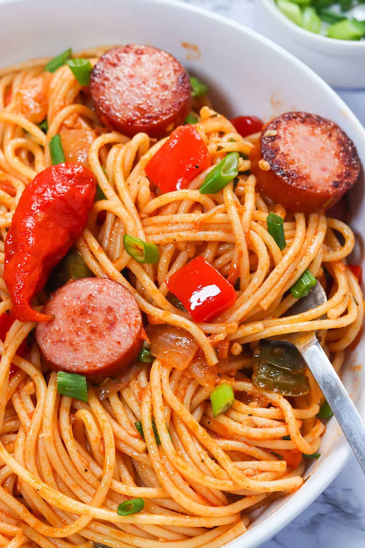 Serving up an insanely delicious bowl of Haitian spaghetti