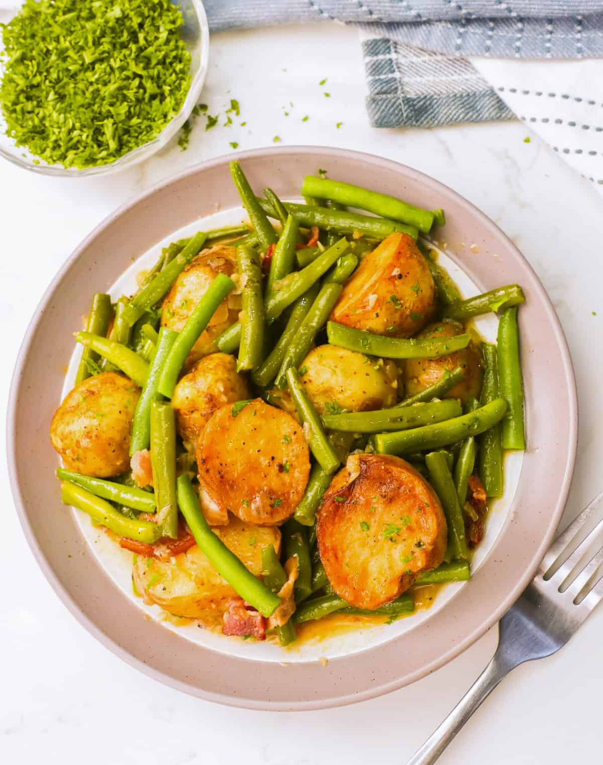 Serving up a soul-satisfying bowl of green beans and potatoes