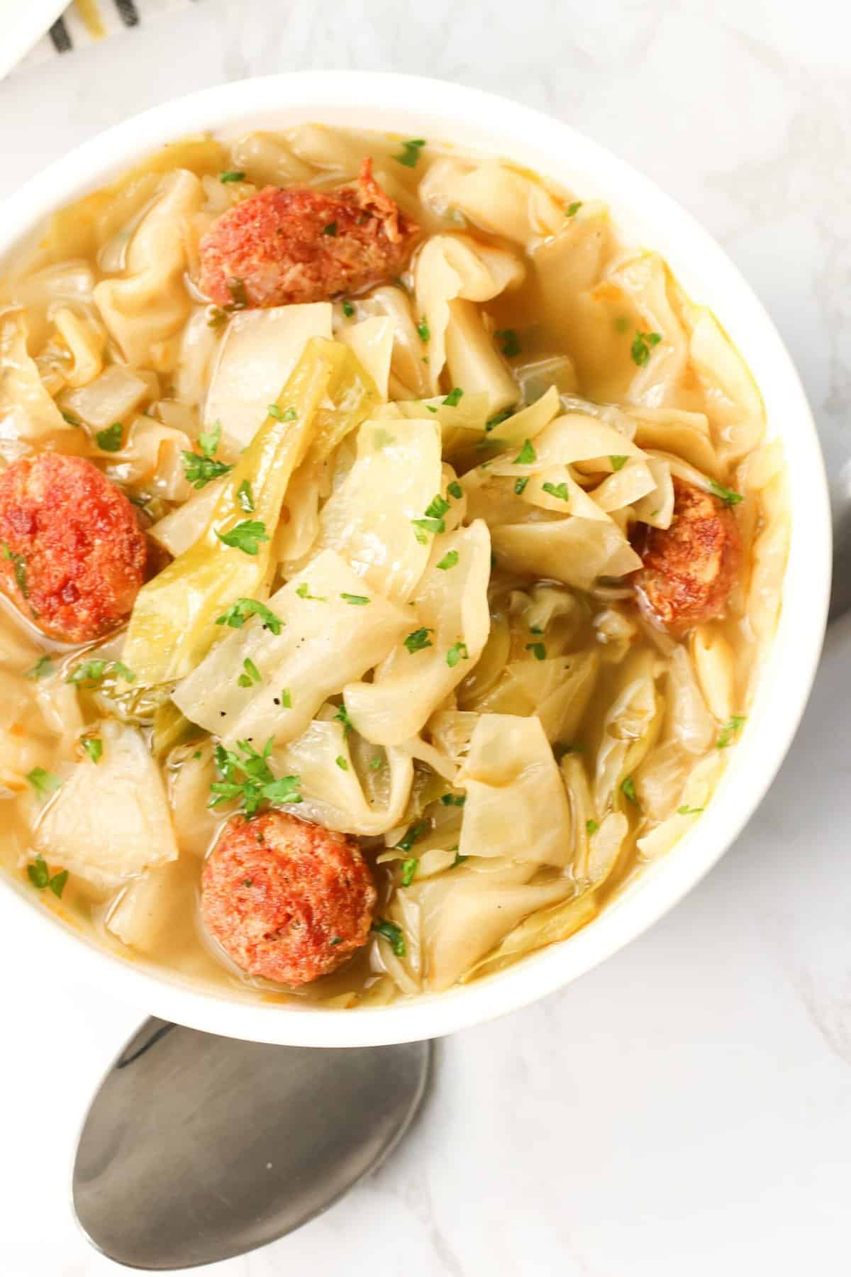 Serving up a bowl of hearty and healthy smothered cabbage