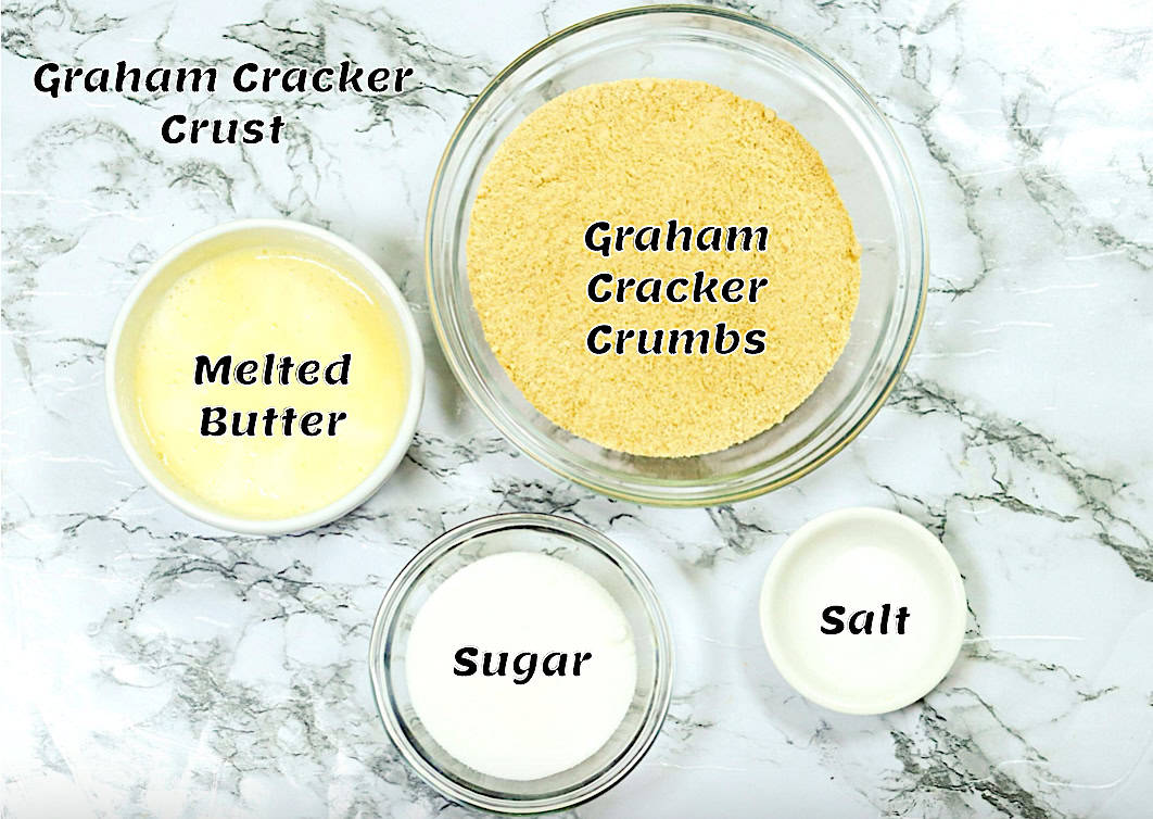 What you need for a super easy graham cracker crust