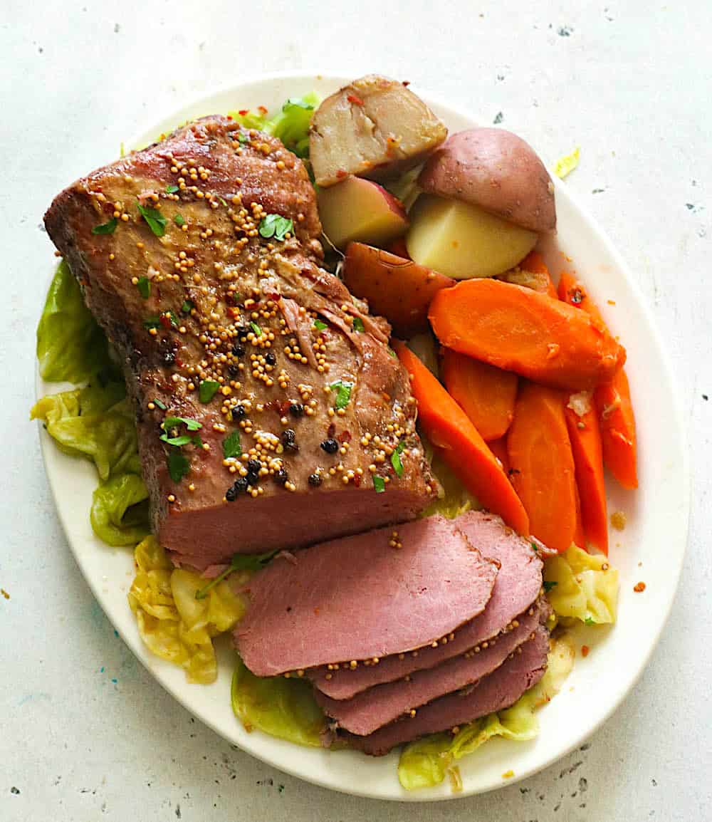 Comforting corned beef and cabbage from the slow cooker