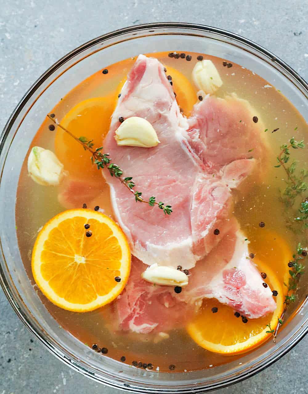 Brining pork chops for a super juicy and fork-tender dinner