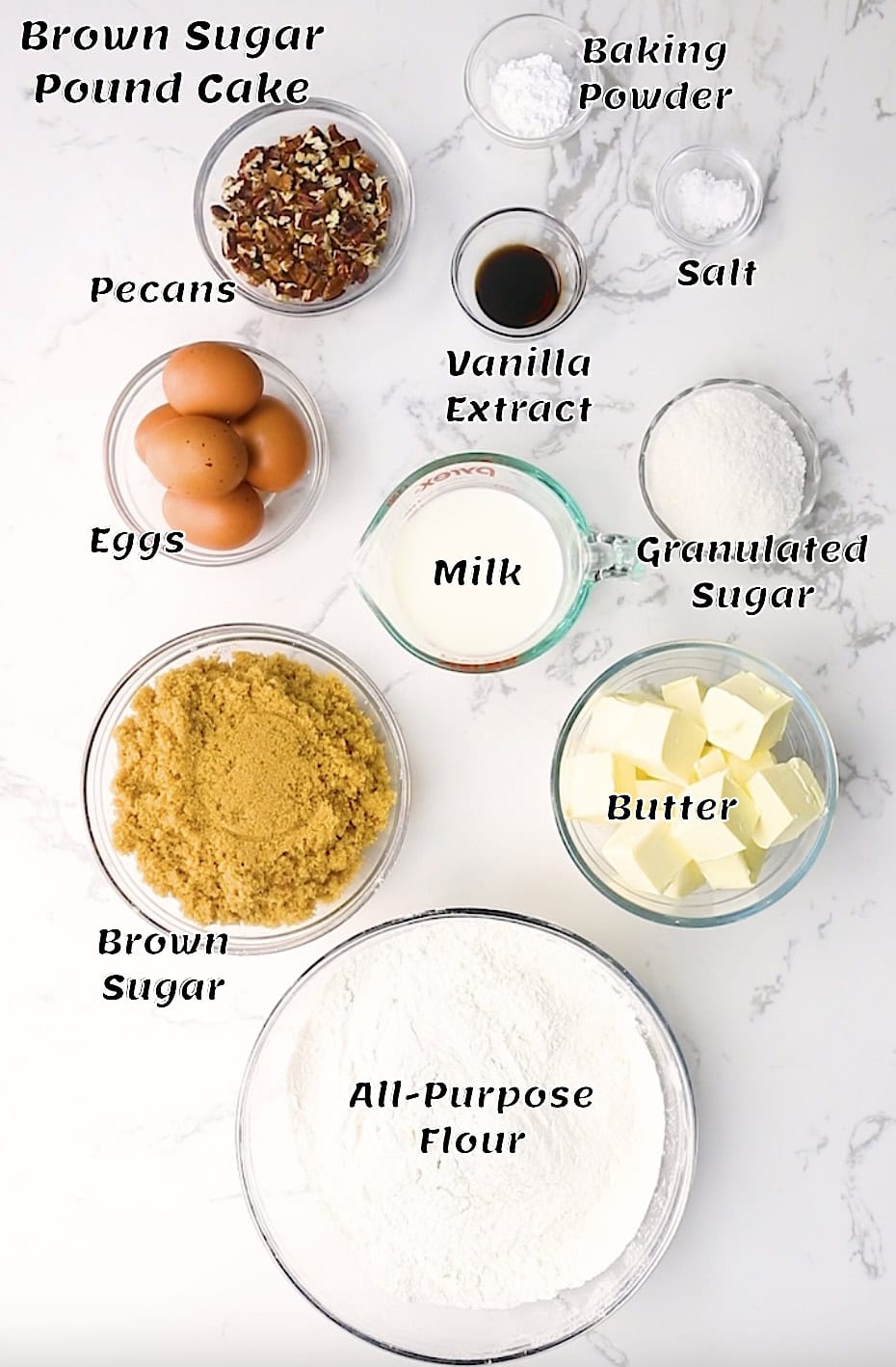 Pound cake ingredients