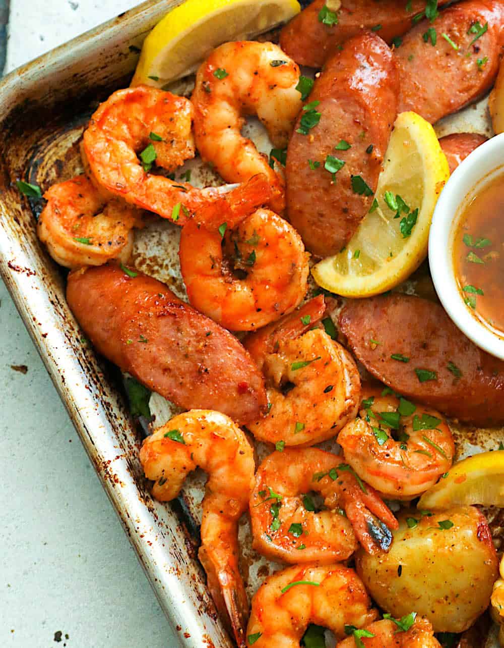 Cajun shrimp boils fresh from the oven