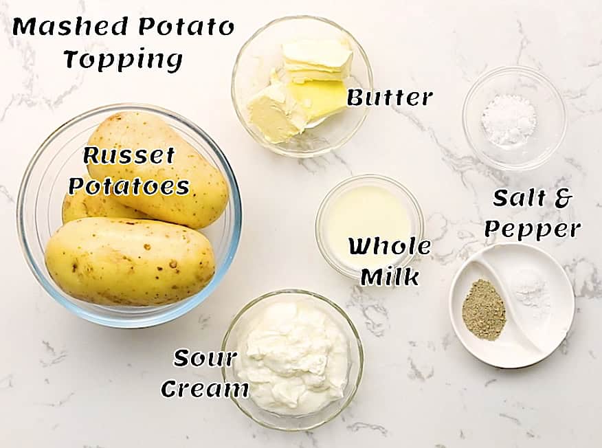 List of mashed potato topping ingredients