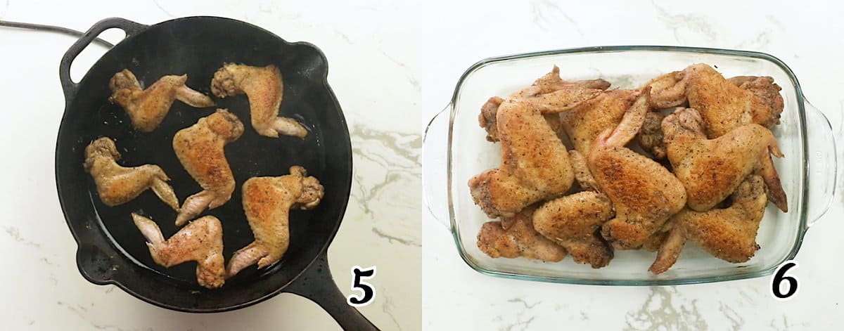 Fry and arrange in baking dish